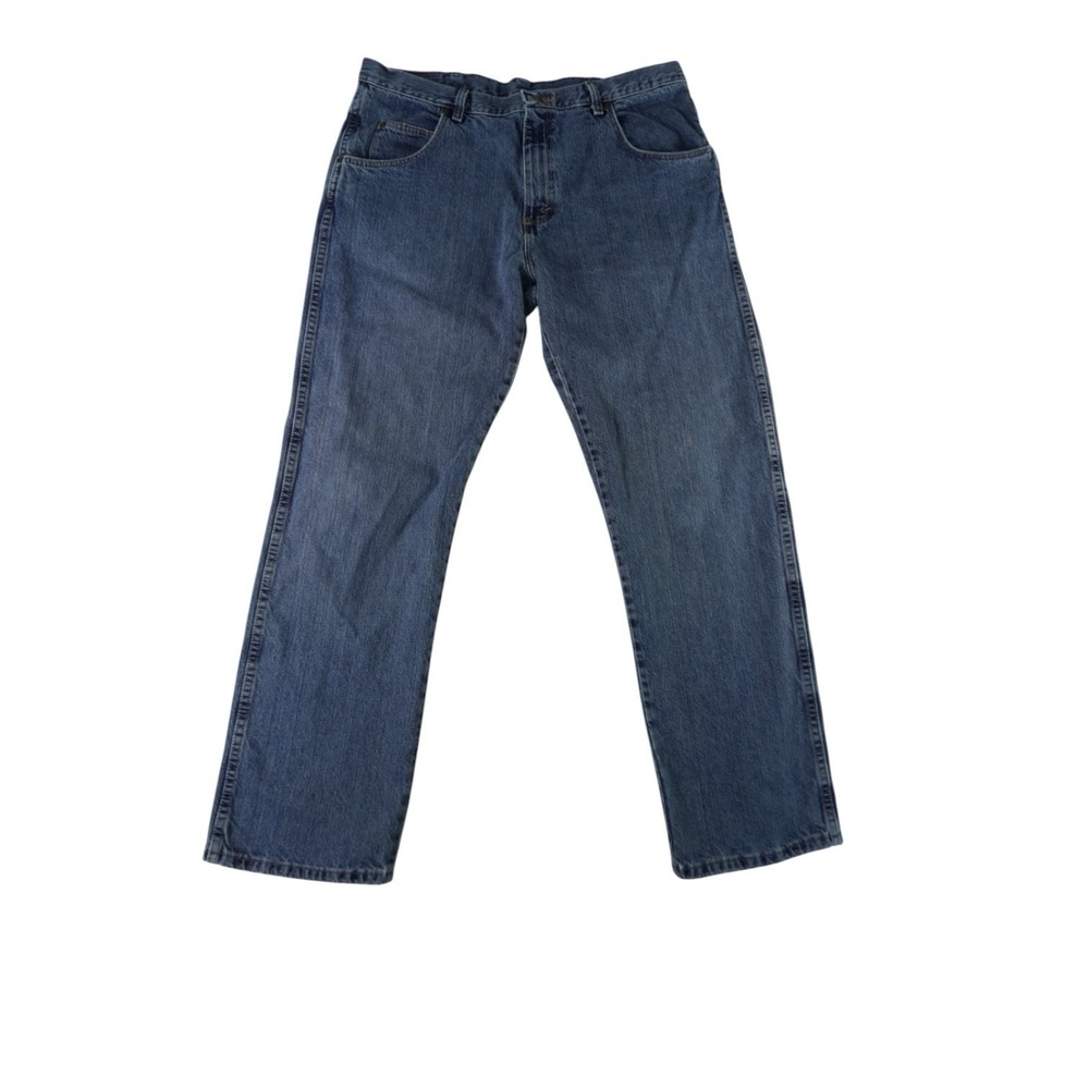 Vintage Rustler by Wrangler Men's Jeans 36x32 Relaxed Fit Blue Denim USA